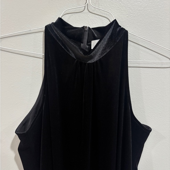 Lola & Sophie Black Velvet Halter High Lo Dress Size Small - Picture 3 of 7